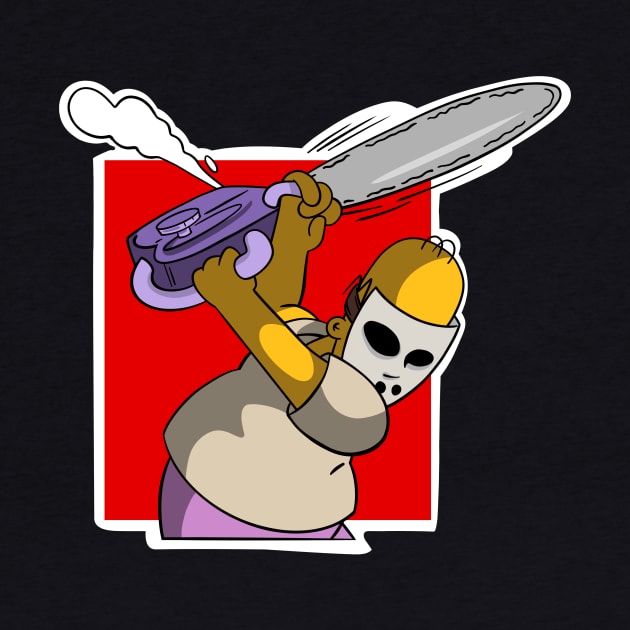 Chainsaw and Hockey mask by ThatJokerGuy